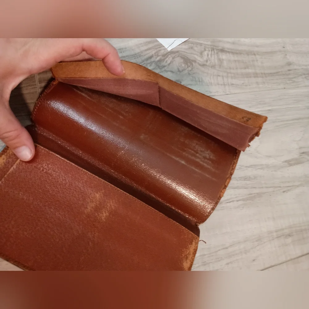 Louis Vuitton Brown Monogram Wallet with Gold Accents - Picture 6 of 11